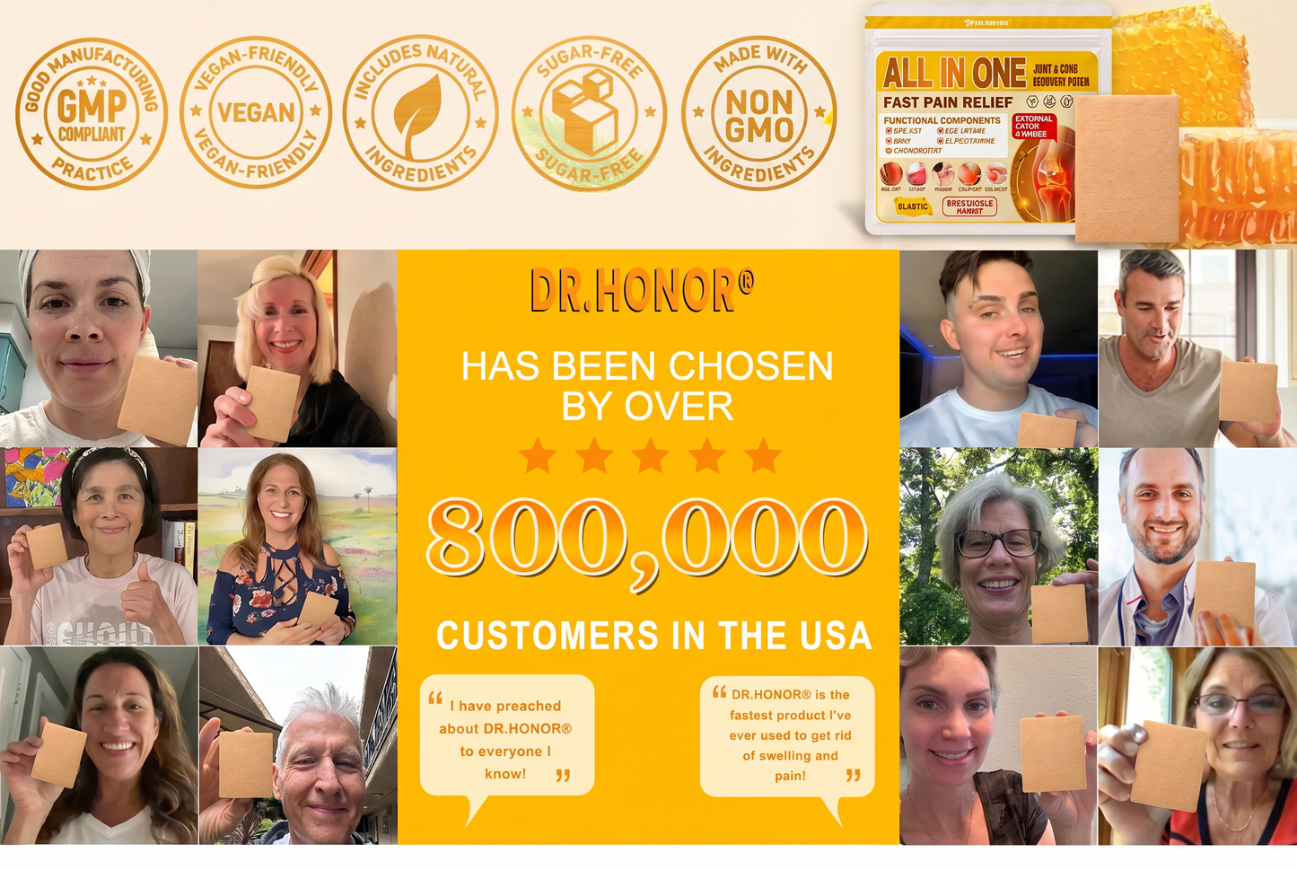 DR.HONOR® All-In-One Joint & Bone Recovery Patch (Specially Designed for Older Adults)